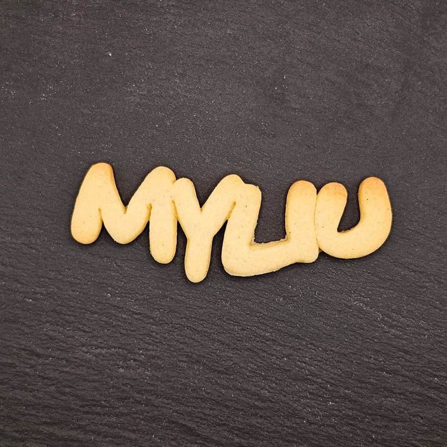 Formelė sausainiams Užrašas Myliu