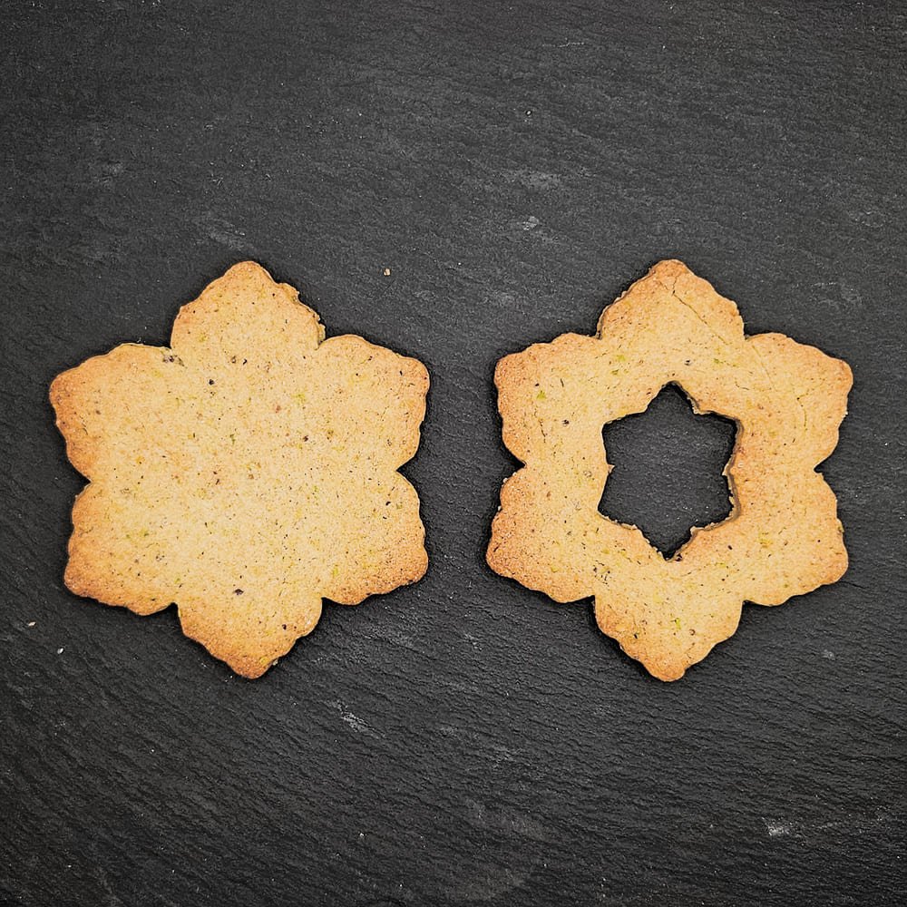 Kalėdinės formelės Linzer sausainiams Snaigė